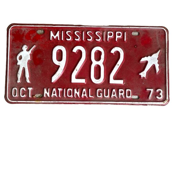 Other - 1973 Mississippi National Guard License Plate Vintage